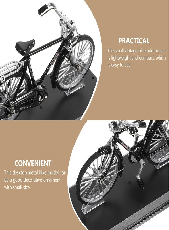 TOPPERFUN Bicycle Model, 8.65x5.11in Mini Bicycle Office Decoration, Home Retro BikeOrnaments, Alloy Vintage Bike Model for Home Bedroom Living Room Office Decoration - Image 4